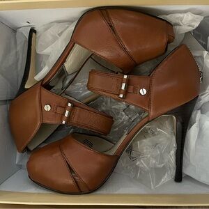 Michael Kors Brown Leather Heels